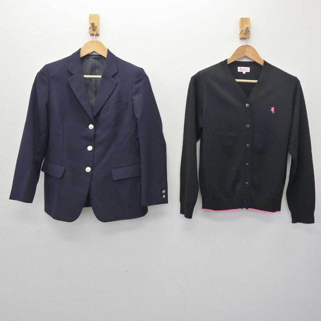 中古】 クラーク記念国際高等学校 女子制服 4点 (ブレザー・ニット