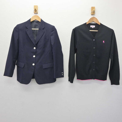 【中古】 クラーク記念国際高等学校 女子制服 4点 (ブレザー・ニット・スカート) sf065040