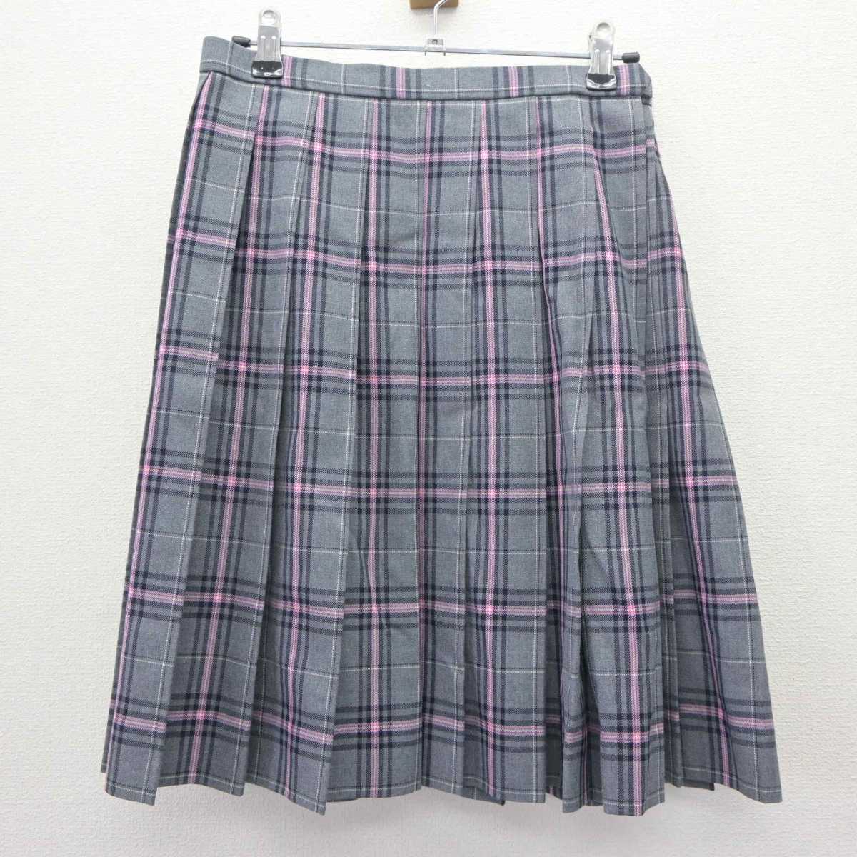 【中古】 クラーク記念国際高等学校 女子制服 4点 (ブレザー・ニット・スカート) sf065040