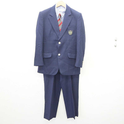 【中古】愛知県 豊橋中央高等学校 男子制服 4点 (ブレザー・シャツ・ズボン) sf065058