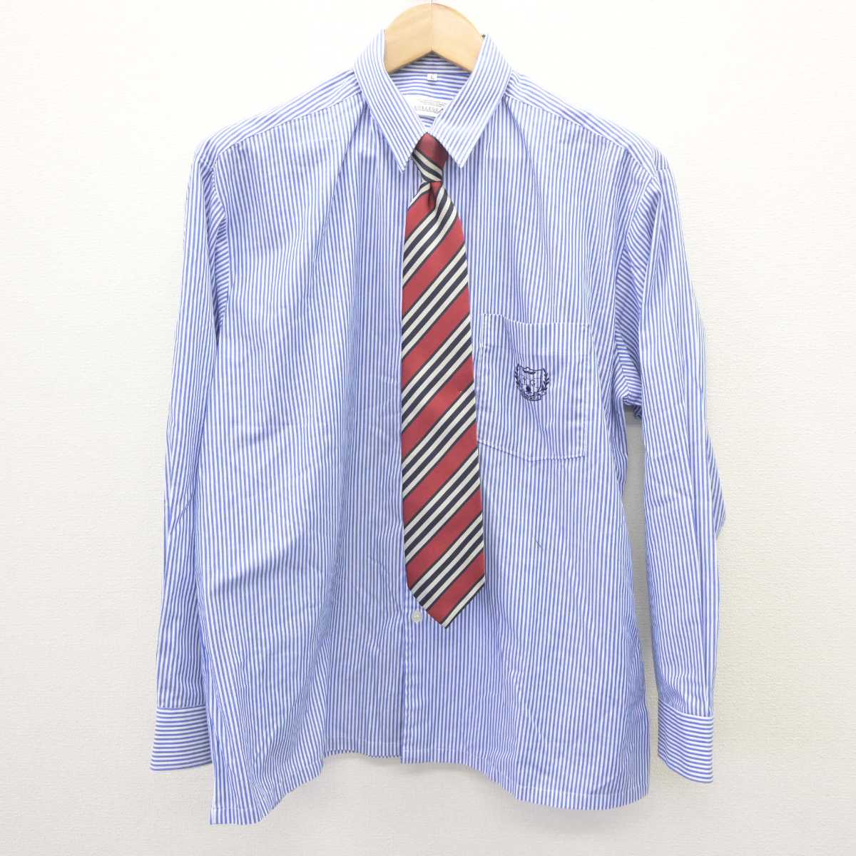 【中古】愛知県 豊橋中央高等学校 男子制服 4点 (ブレザー・シャツ・ズボン) sf065058