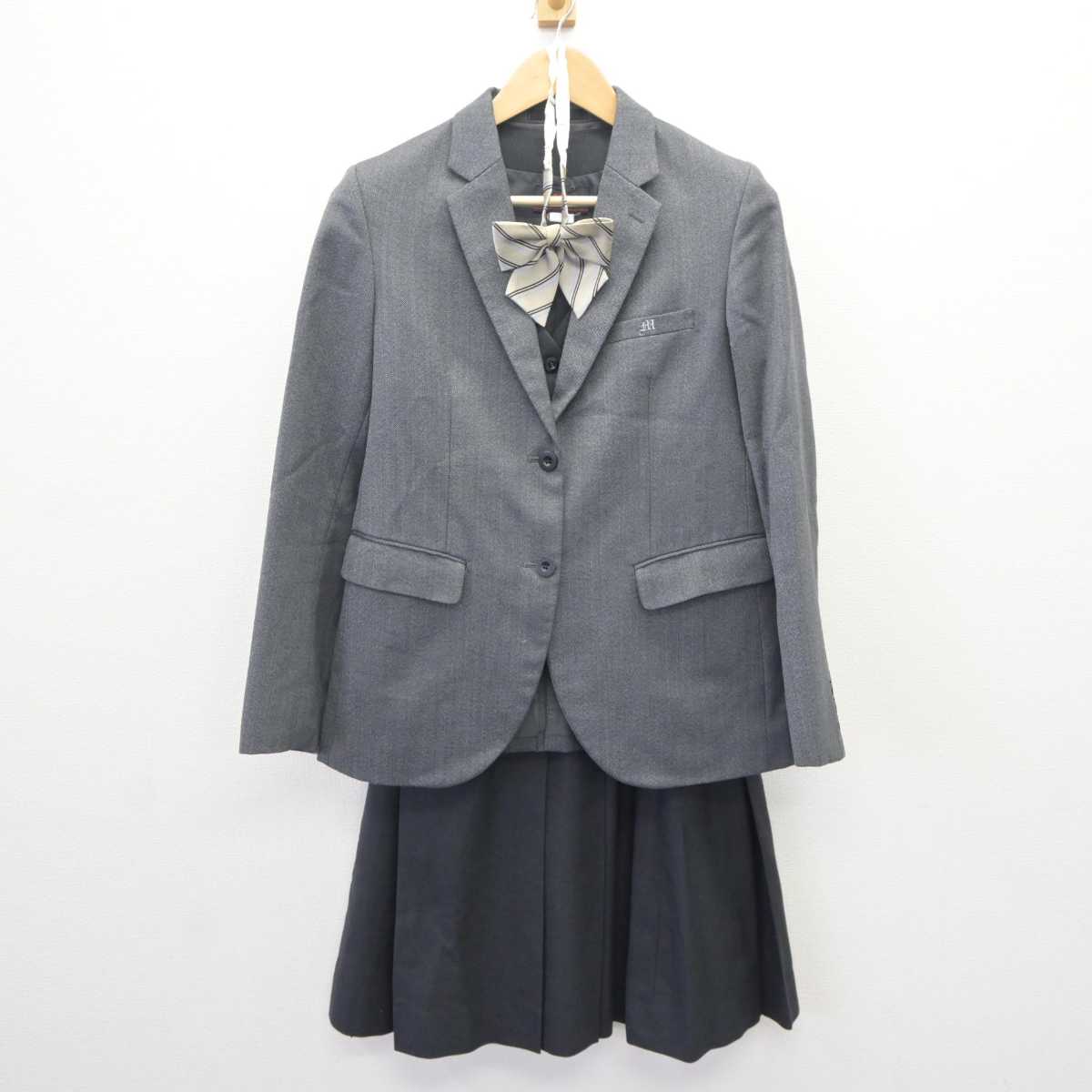 【中古】大分県 明豊高等学校 女子制服 4点 (ブレザー・ベスト・スカート) sf065061