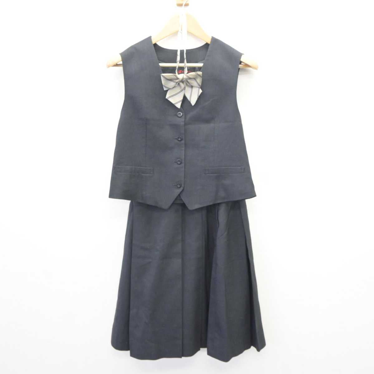 【中古】大分県 明豊高等学校 女子制服 4点 (ブレザー・ベスト・スカート) sf065061