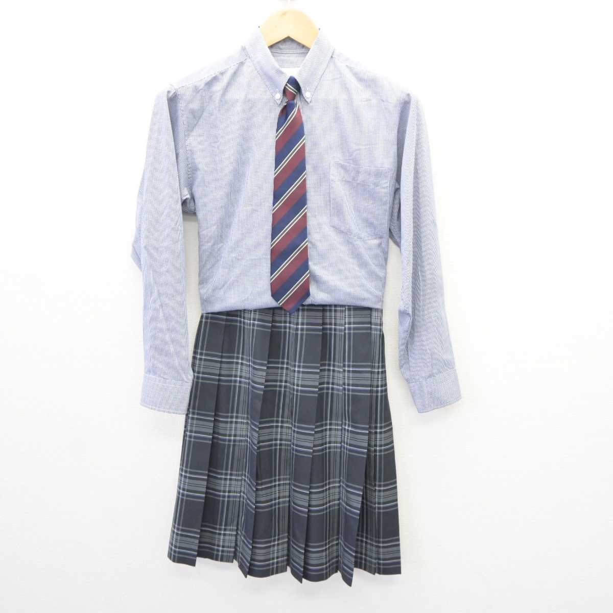 【中古】大分県 大分西高等学校 女子制服 4点 (ブレザー・シャツ・スカート) sf065063