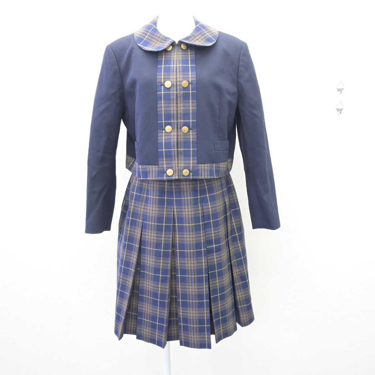 【中古】福岡県 福岡女子高等学校 女子制服 3点 (ブレザー・シャツ・スカート) sf065072