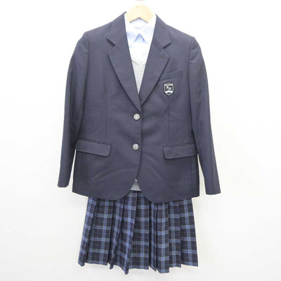 【中古】京都府 木津南中学校 女子制服 4点 (ブレザー・ニット・シャツ・スカート) sf065078