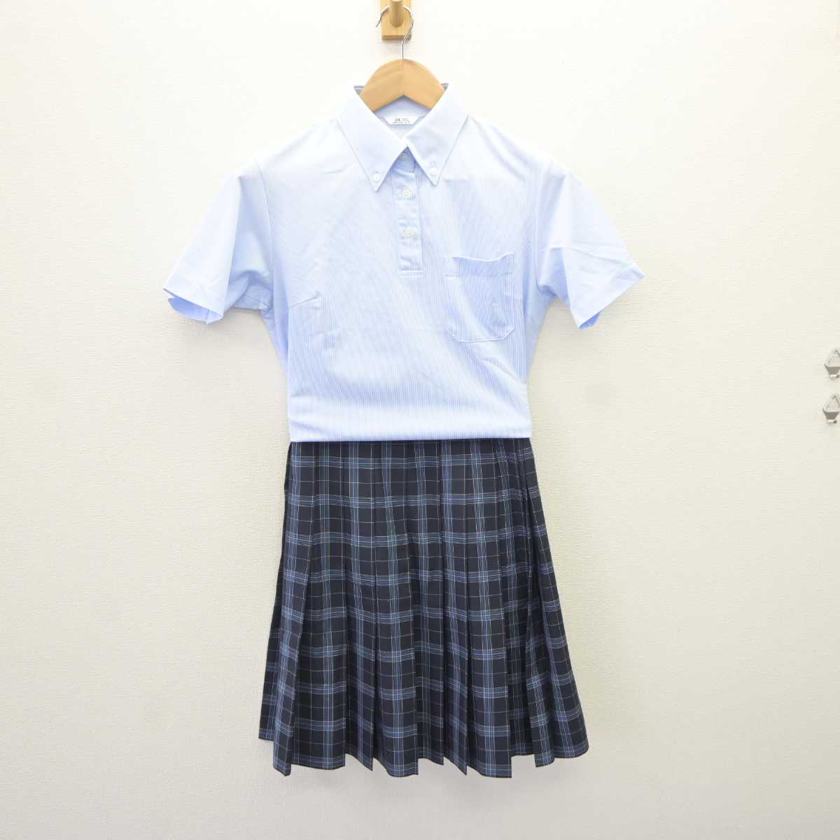 【中古】京都府 木津南中学校 女子制服 2点 (シャツ・スカート) sf065082