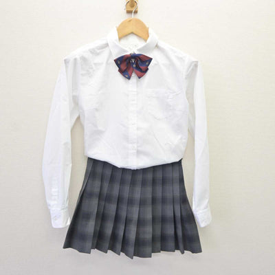 【中古】東京都 永山高等学校 女子制服 4点 (ニット・シャツ・スカート) sf065092