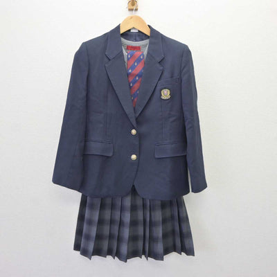 【中古】東京都 永山高等学校 女子制服 4点 (ブレザー・ニットベスト・スカート) sf065093