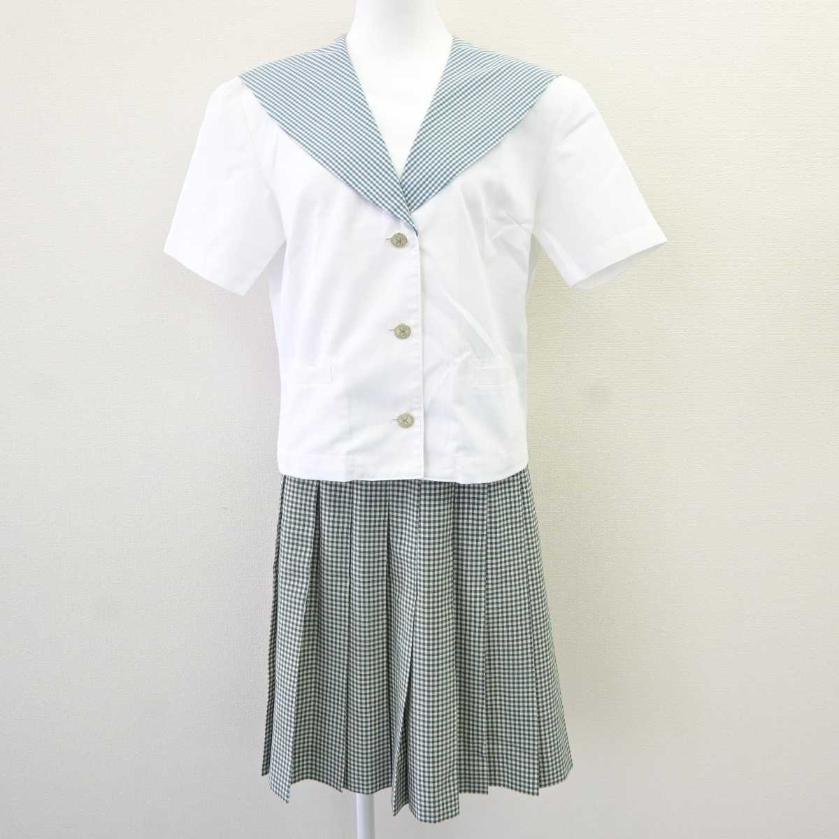 【中古】岡山県 就実高等学校 女子制服 2点 (セーラー服・スカート) sf065111