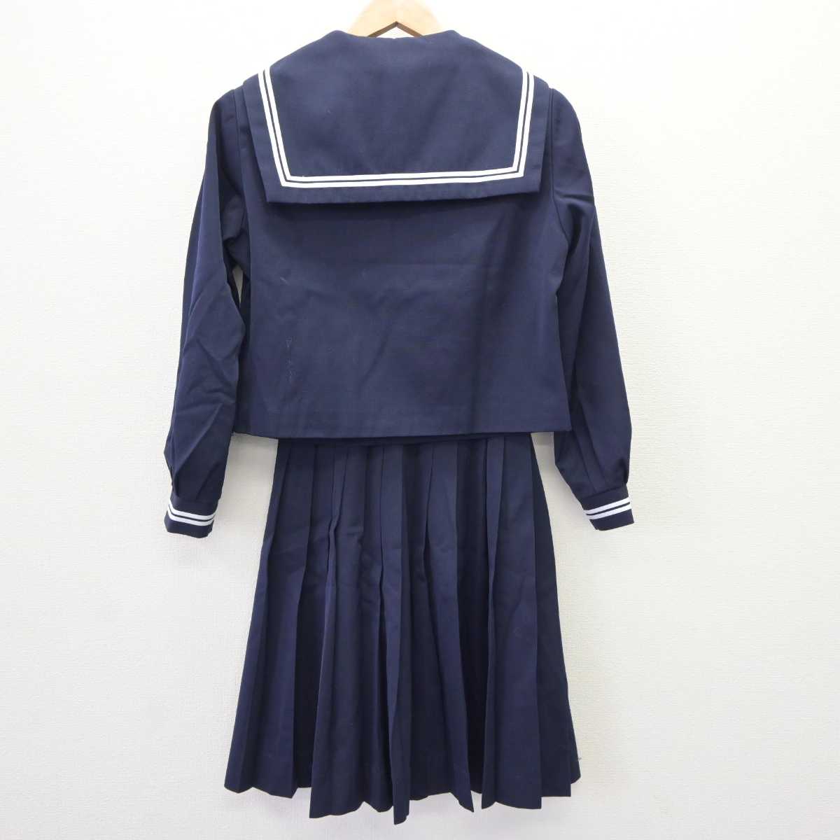 【中古】香川県 長尾中学校 女子制服 3点 (セーラー服・スカート) sf065120