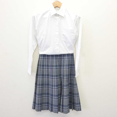 【中古】東京都 新渡戸文化中学校・高等学校 女子制服 2点 (シャツ・スカート) sf065125