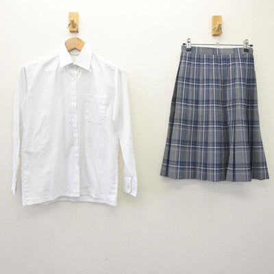 【中古】東京都 新渡戸文化中学校・高等学校 女子制服 2点 (シャツ・スカート) sf065125