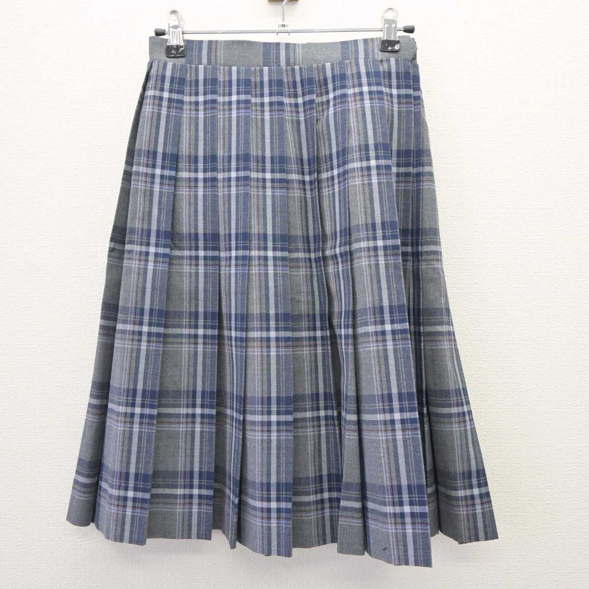 【中古】東京都 新渡戸文化中学校・高等学校 女子制服 2点 (シャツ・スカート) sf065125