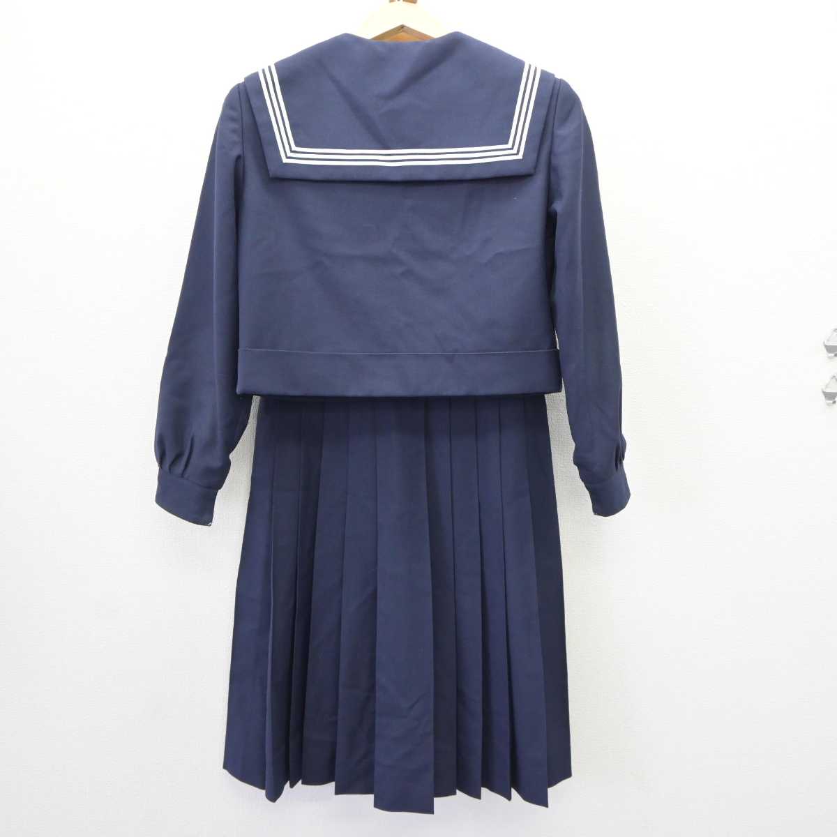 【中古】福岡県 永犬丸中学校 女子制服 2点 (セーラー服・ジャンパースカート) sf065133