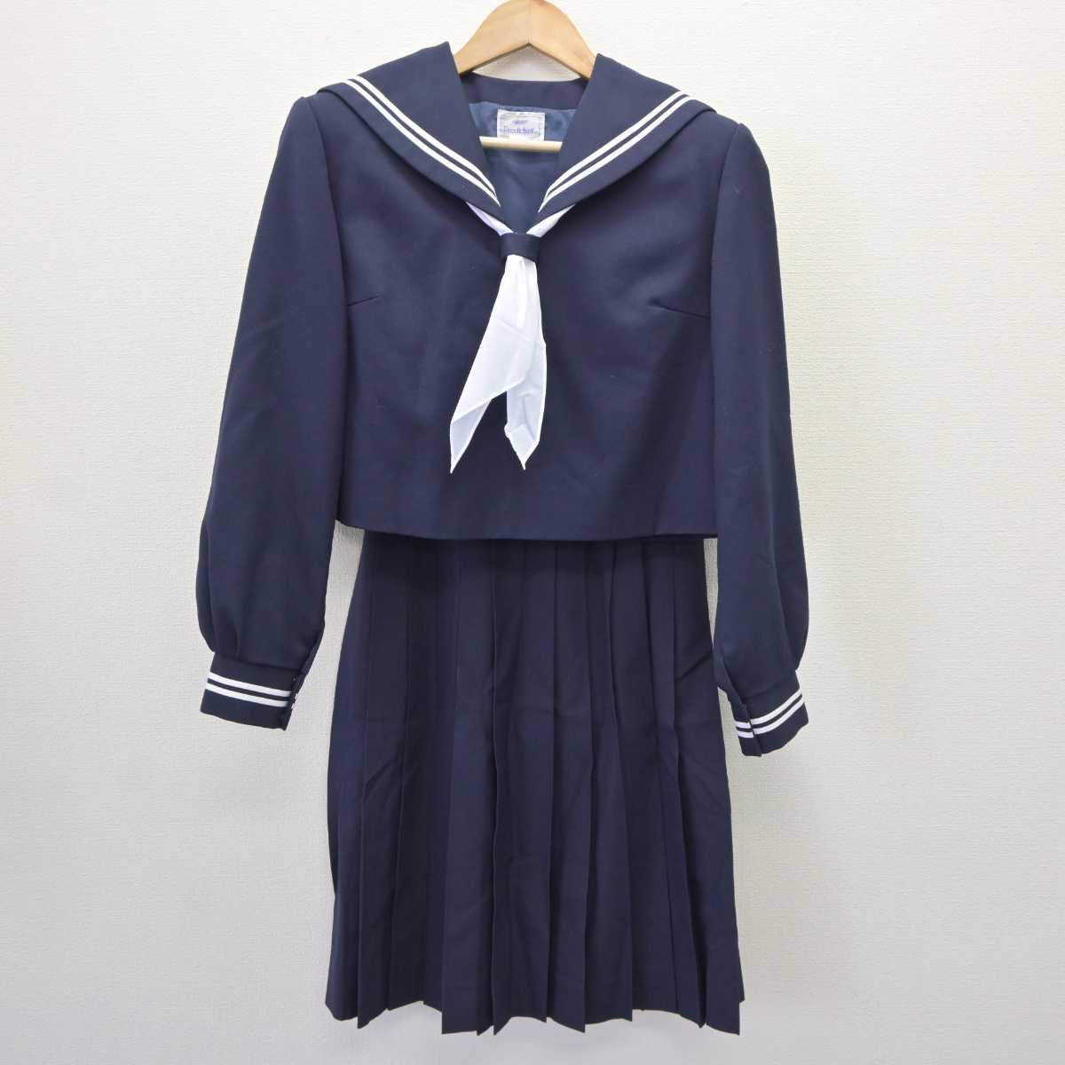 【中古】広島県 尾道東高等学校 女子制服 3点 (セーラー服・スカート) sf065136