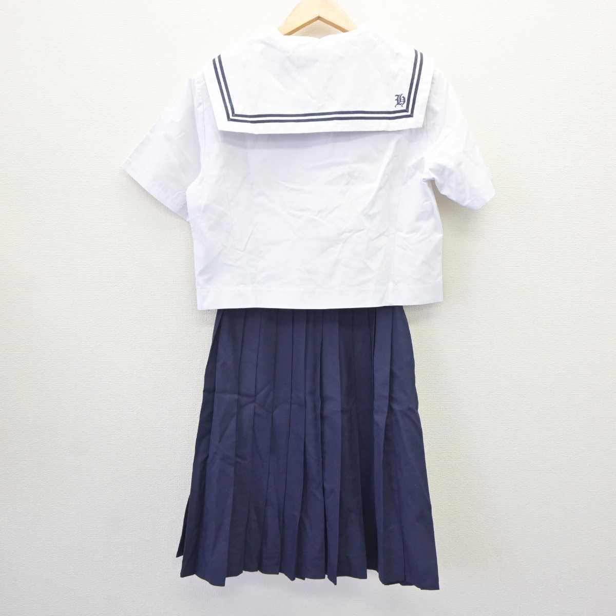 【中古】広島県 尾道東高等学校 女子制服 4点 (セーラー服・セーラー服・スカート) sf065137