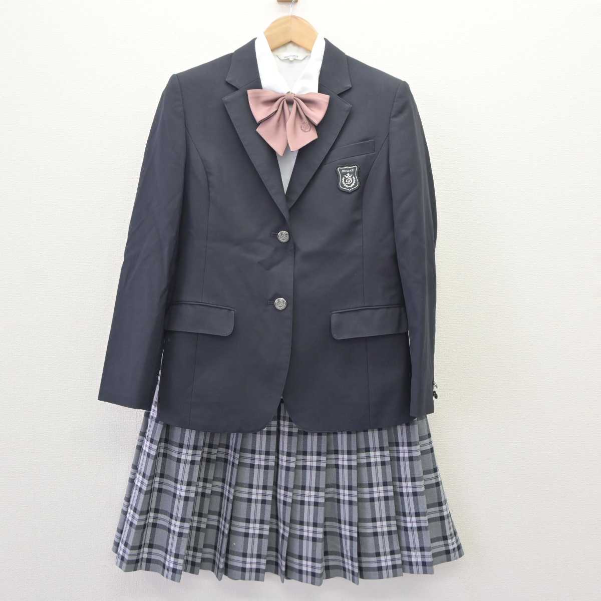 【中古】愛知県 学校法人同朋学園同朋高等学校 女子制服 4点 (ブレザー・シャツ・スカート) sf065146