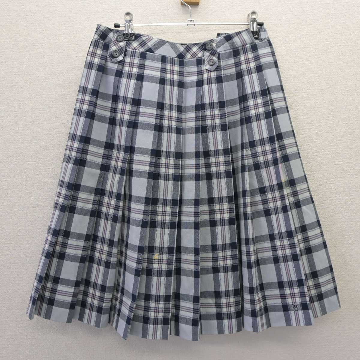 【中古】愛知県 学校法人同朋学園同朋高等学校 女子制服 3点 (ニットベスト・シャツ・スカート) sf065149