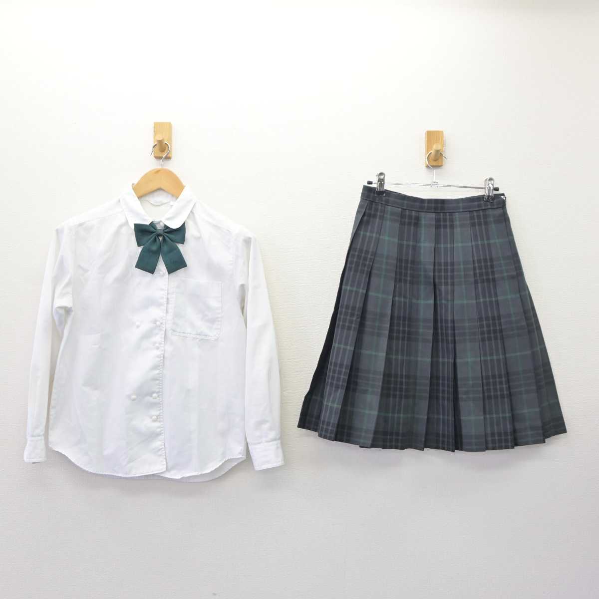 【中古】千葉県 専修大学松戸高等学校 女子制服 5点 (ブレザー・ベスト・シャツ・スカート) sf065155