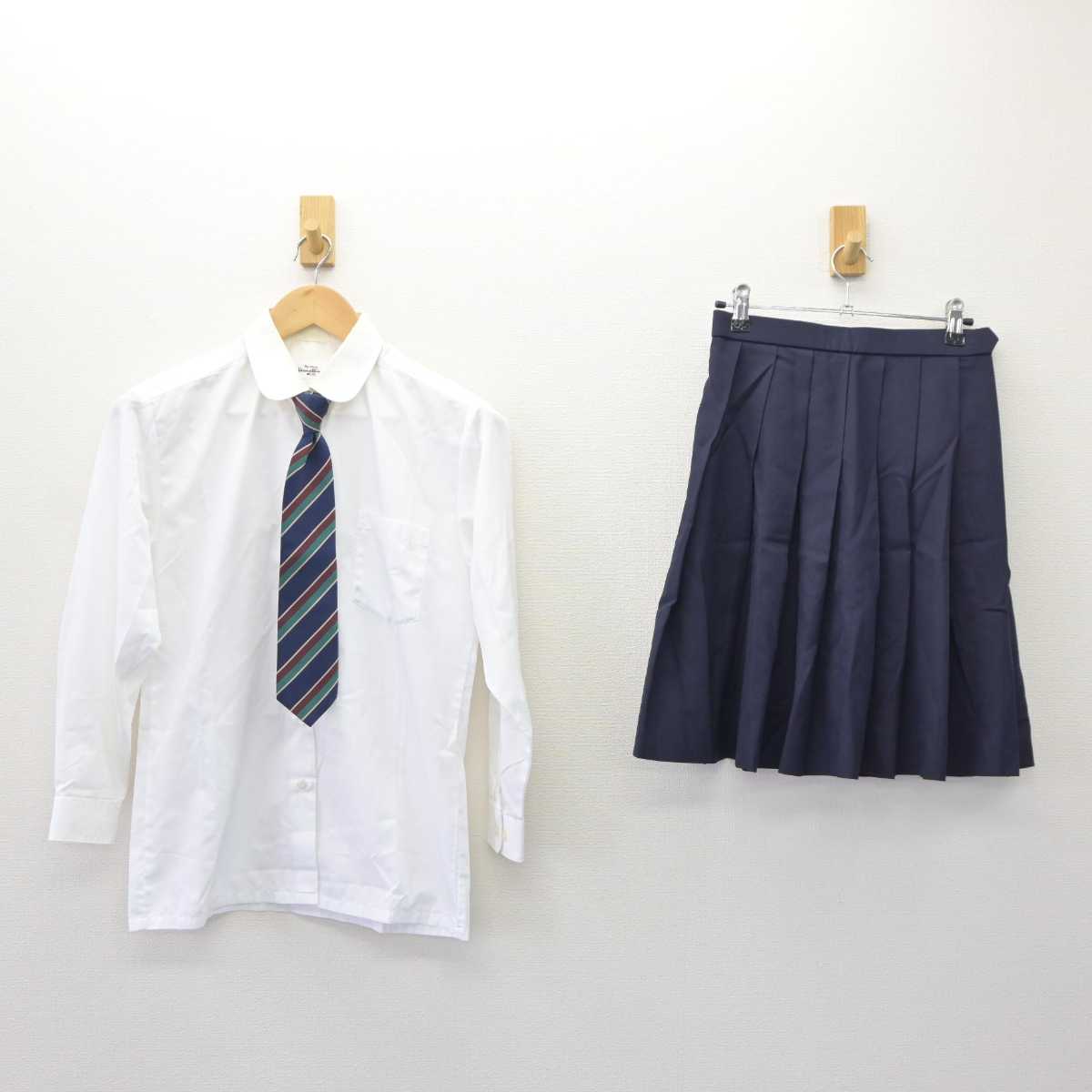 【中古】岡山県 倉敷中央高等学校 女子制服 5点 (ブレザー・ベスト・シャツ・スカート) sf065161