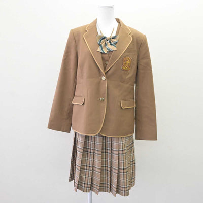 【中古】栃木県 作新学院高等学校 女子制服 5点 (ブレザー・ベスト・スカート) sf065166