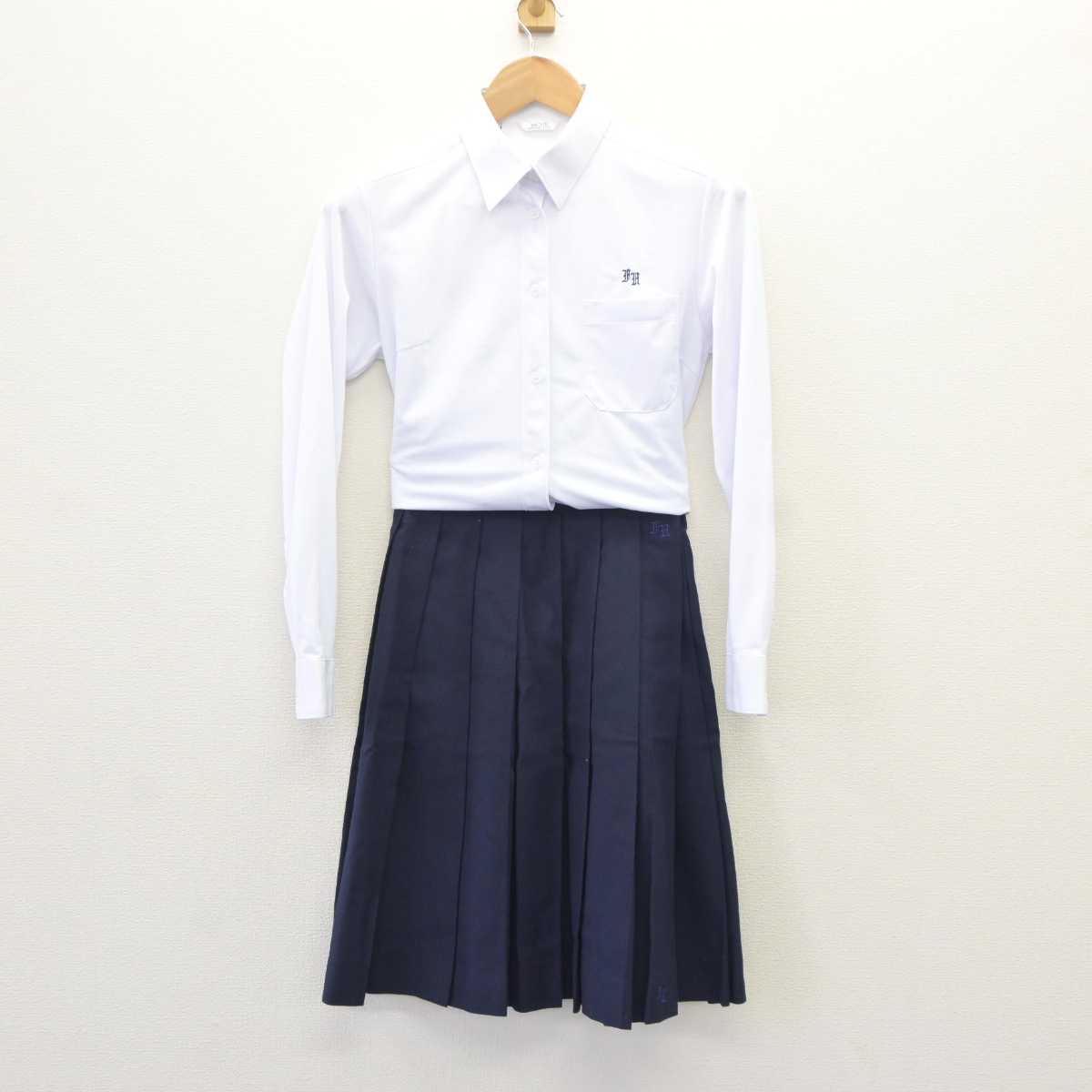 【中古】北海道 函館大学付属柏稜高等学校 女子制服 4点 (ブレザー・シャツ・スカート) sf065178