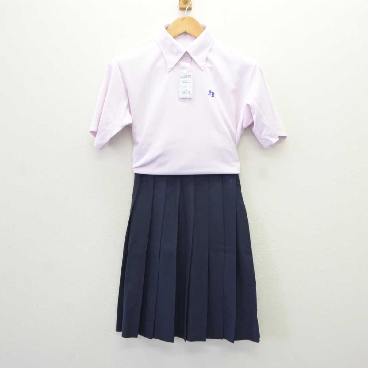 【中古】北海道 函館大学付属柏稜高等学校 女子制服 3点 (シャツ・スカート) sf065180