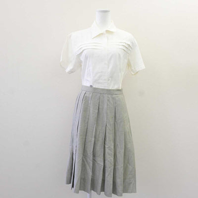 【中古】大阪府 大阪国際大和田高等学校 女子制服 3点 (ニットベスト・シャツ・スカート) sf065181