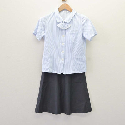 【中古】 事務服 女子制服 5点 (ブラウス・スカート) sf065183