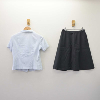 【中古】 事務服 女子制服 5点 (ブラウス・スカート) sf065184