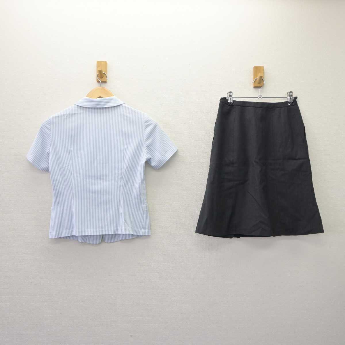 【中古】 事務服 女子制服 3点 (ブラウス・スカート) sf065186