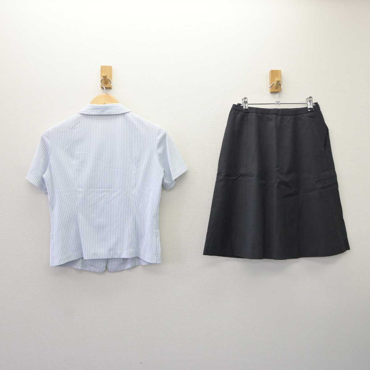 【中古】 事務服 女子制服 5点 (ブラウス・スカート) sf065189