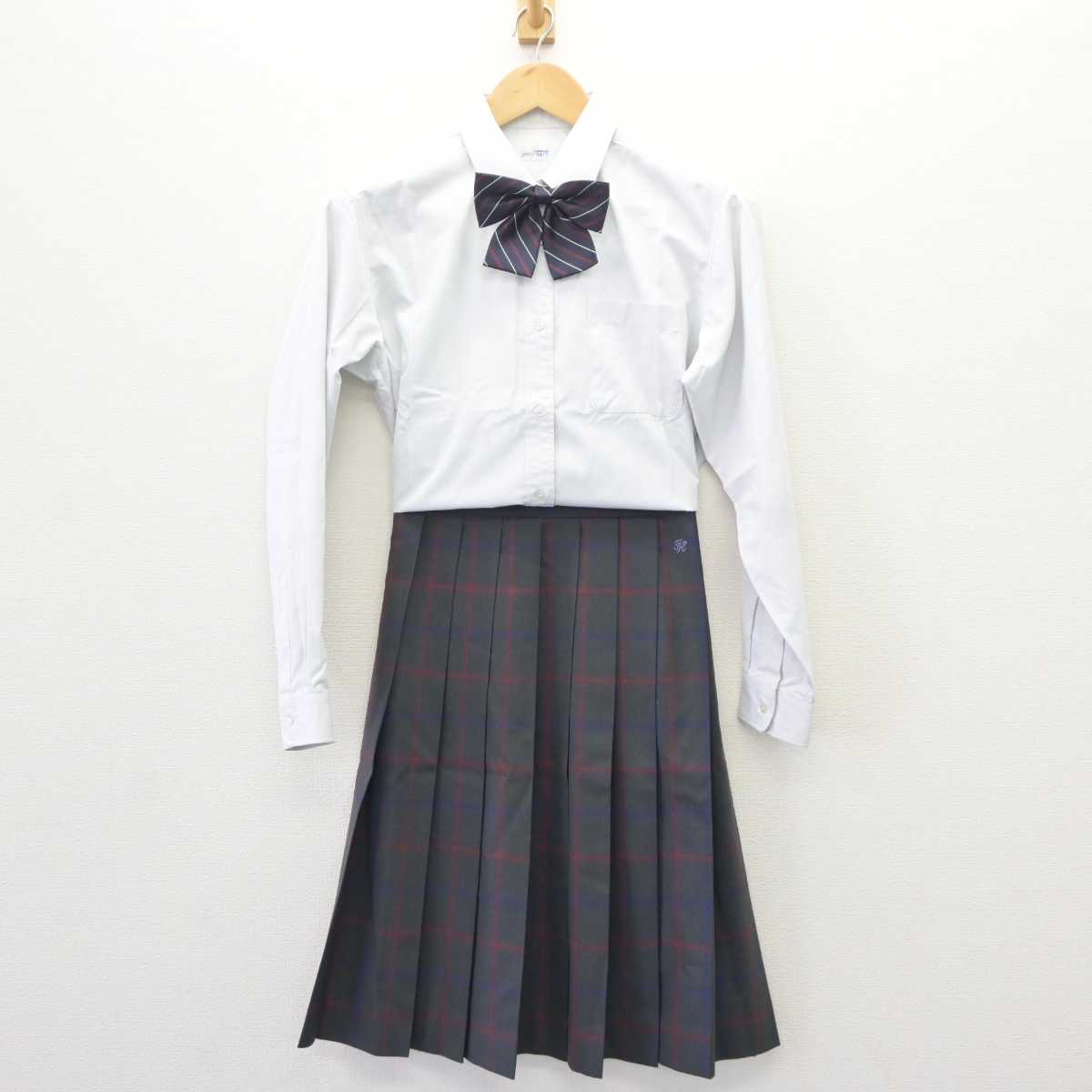 【中古】愛知県 豊田東高等学校 女子制服 4点 (ブレザー・シャツ・スカート) sf065190