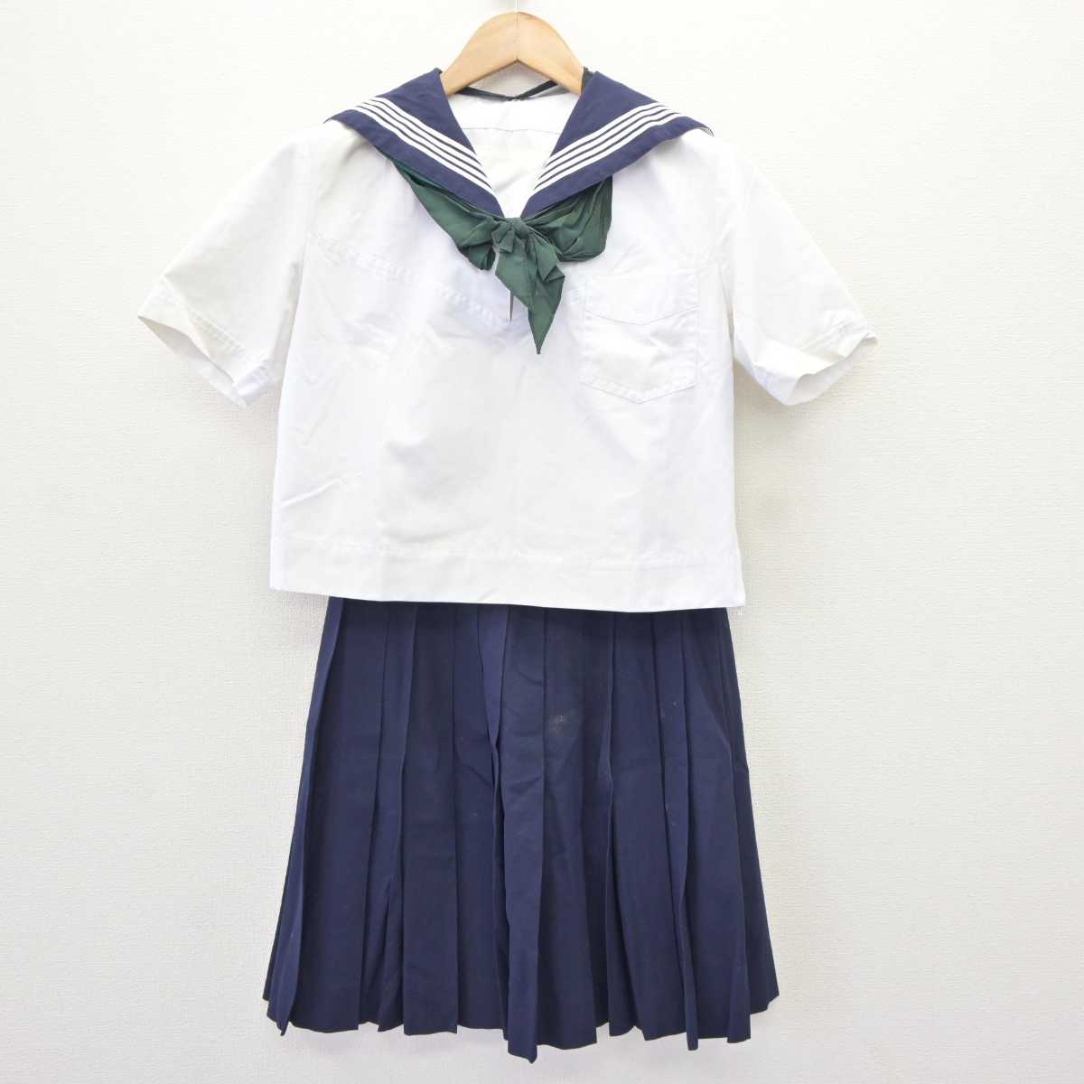 【中古】宮城県 常盤木学園高等学校 女子制服 4点 (セーラー服・スカート) sf065202