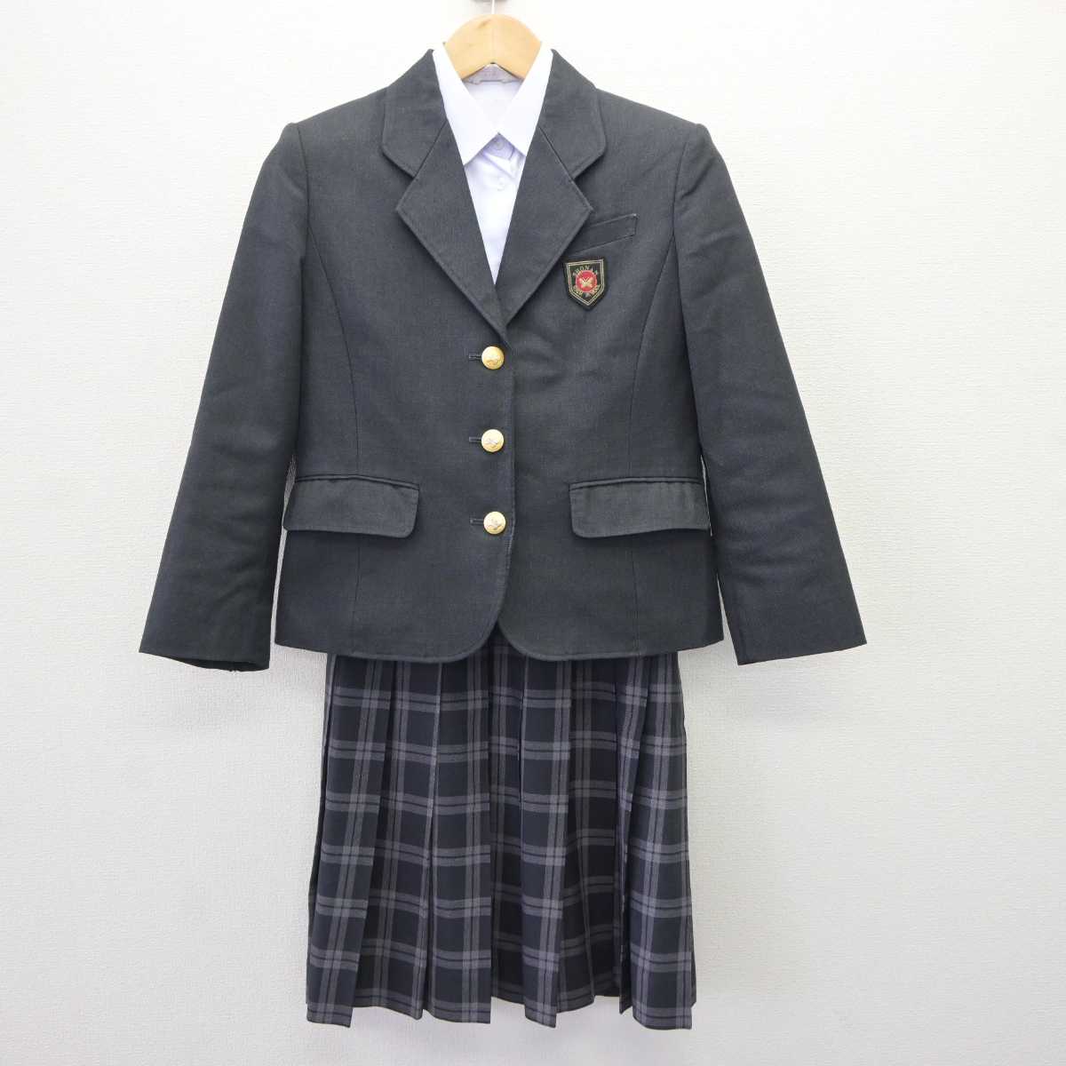 【中古】鹿児島県 樟南高等学校 女子制服 3点 (ブレザー・シャツ・スカート) sf065220