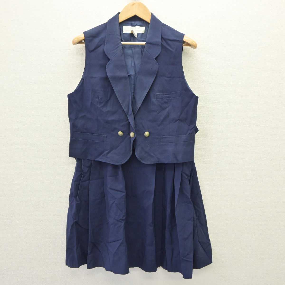 【中古】東京都 北豊島中学校・高等学校 女子制服 3点 (ベスト・スカート) sf065227