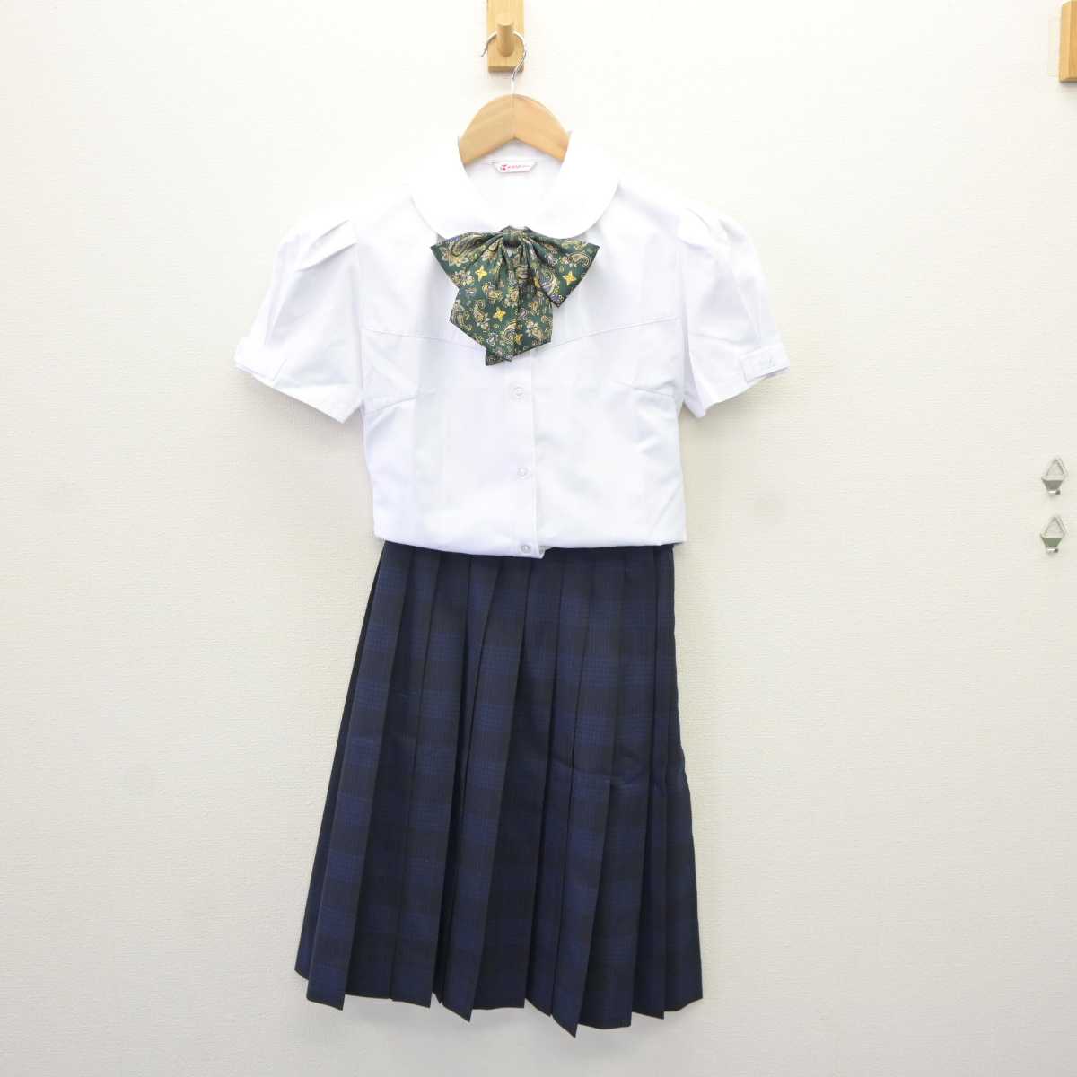 【中古】長崎県 長崎日本大学高等学校 女子制服 3点 (シャツ・スカート) sf065234