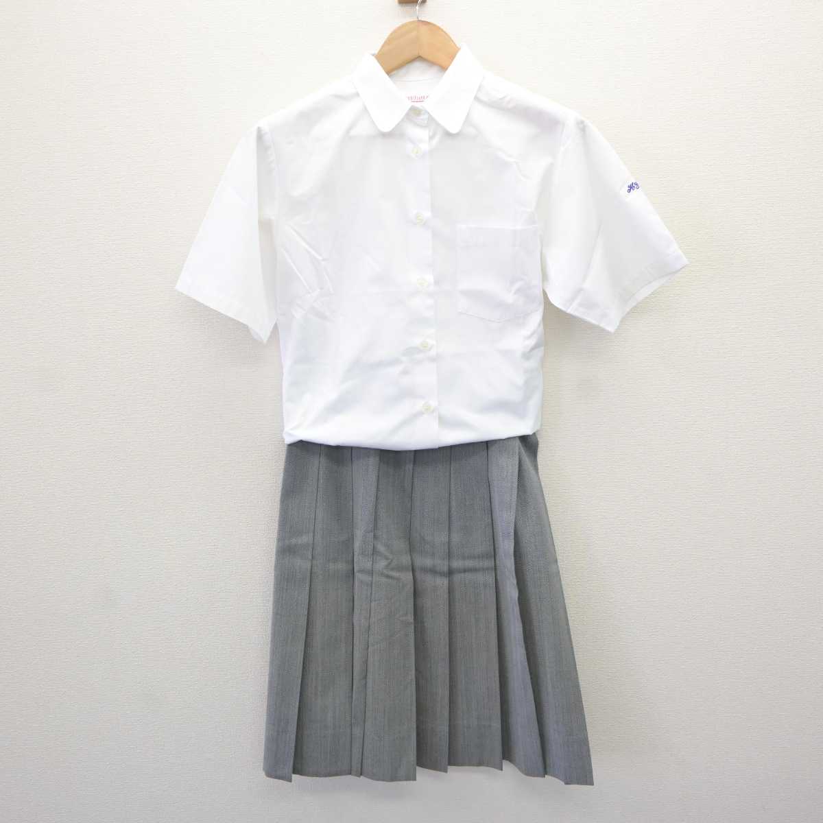 【中古】神奈川県 平塚学園高等学校 女子制服 2点 (シャツ・スカート) sf065250