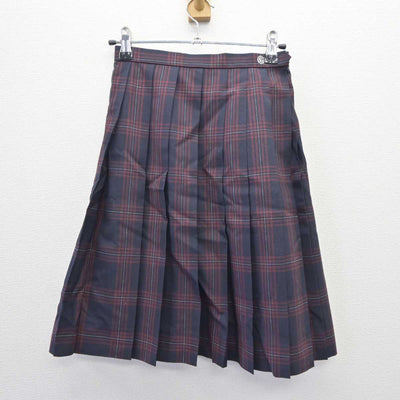 【中古】岡山県 岡山理科大学附属中学校・高等学校 女子制服 3点 (ニットベスト・スカート) sf065255