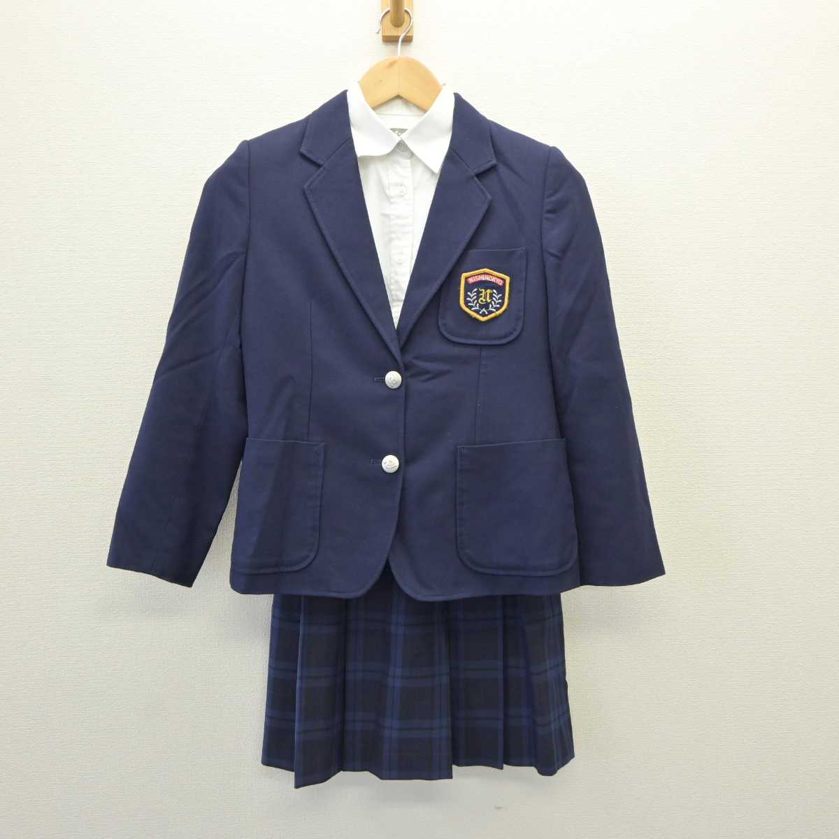 【中古】京都府 西ノ京中学校 女子制服 3点 (ブレザー・シャツ・スカート) sf065258