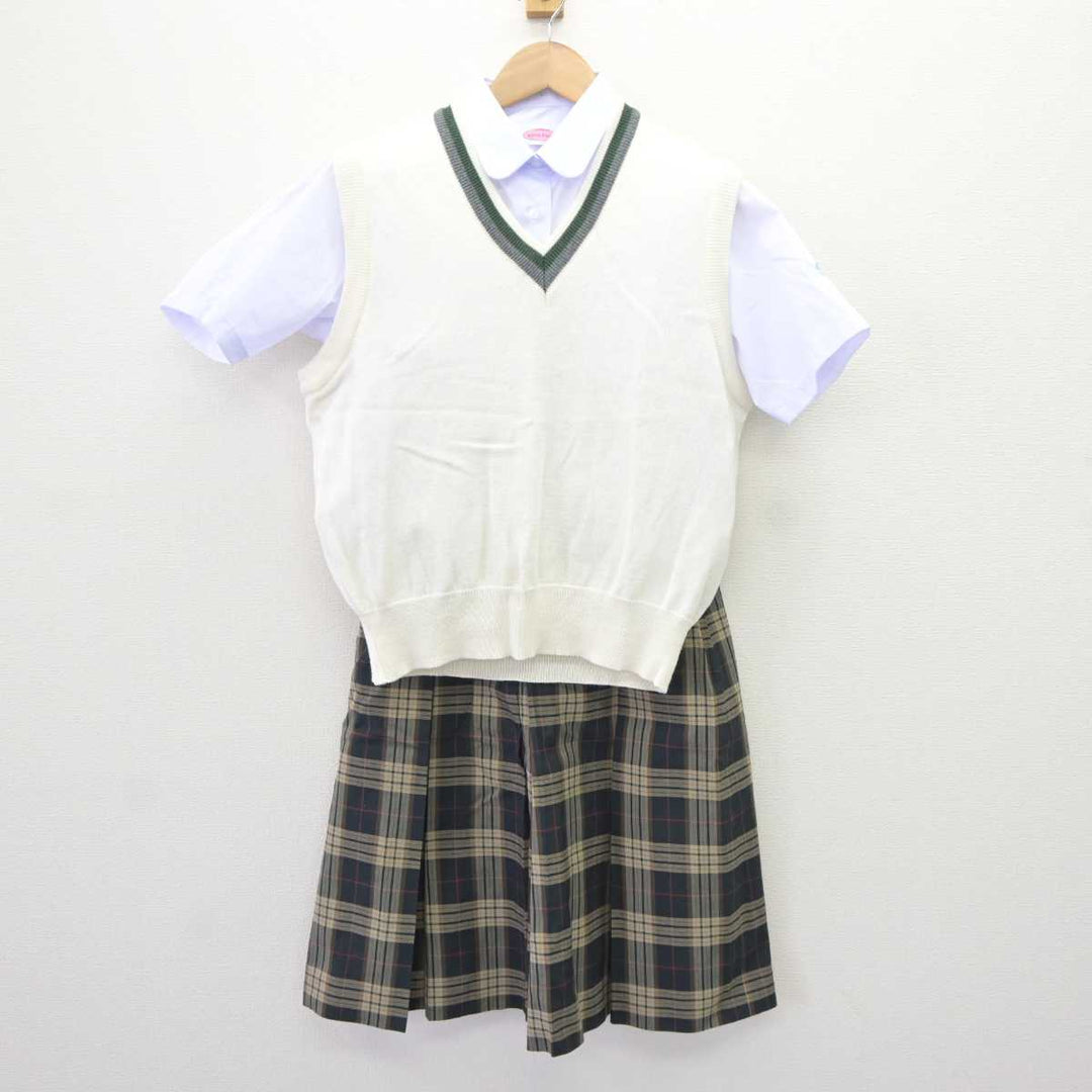 【中古】宮城県 塩釜市立第一中学校 女子制服 3点 (ニットベスト・シャツ・スカート) sf065264 | 中古制服通販パレイド