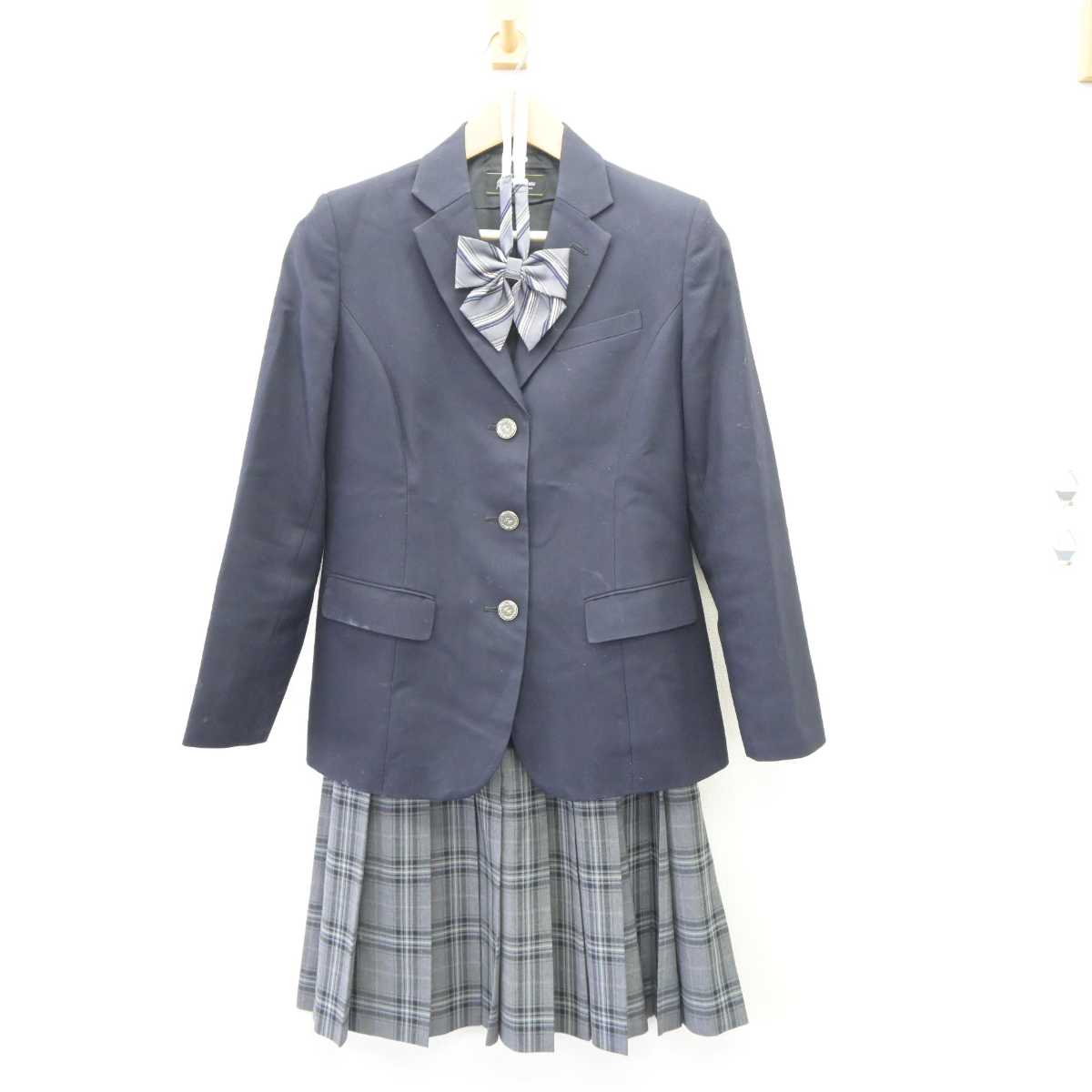 【中古】東京都 練馬区立豊渓中学校 女子制服 3点 (ブレザー・スカート) sf065269