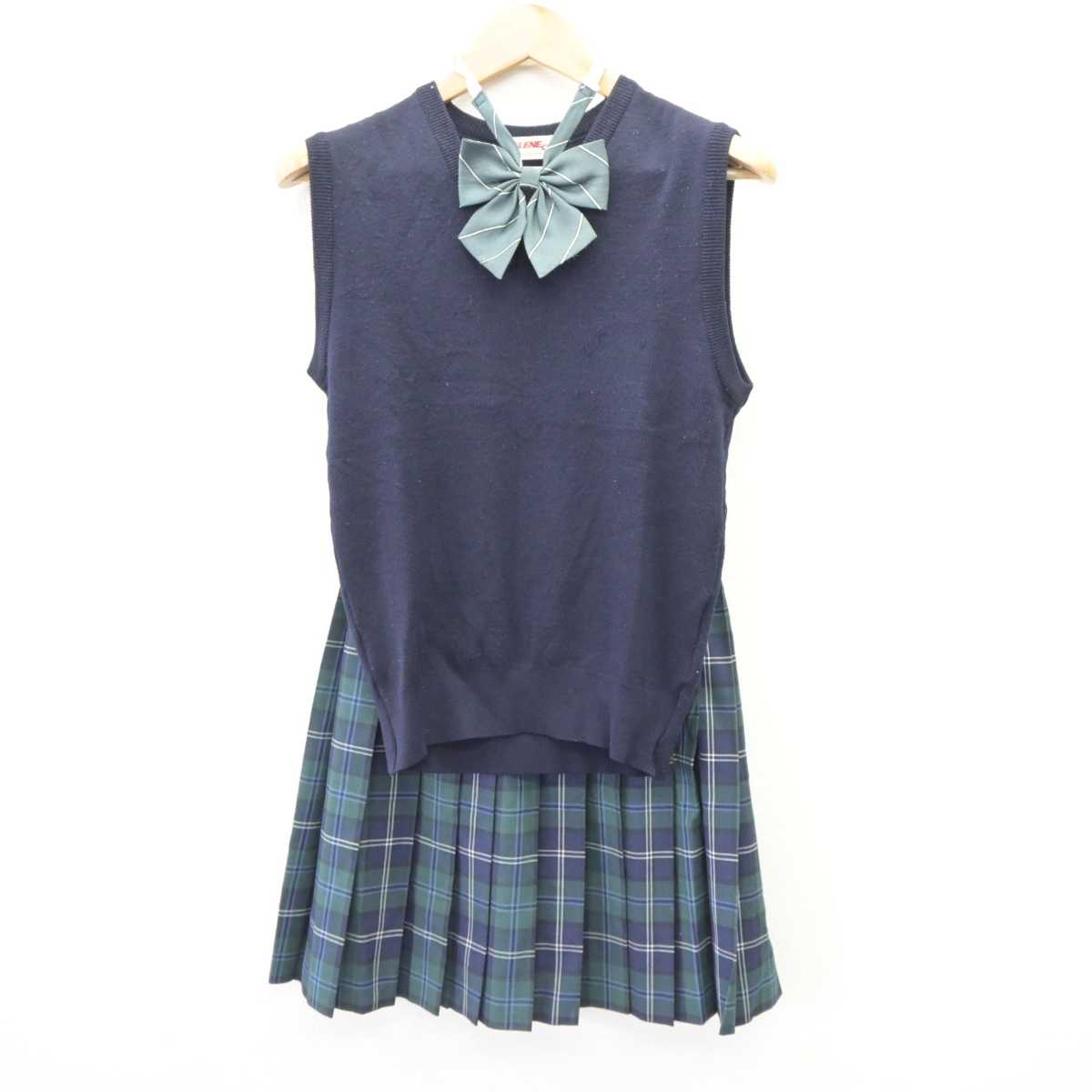 【中古】東京都 光丘高等学校 女子制服 3点 (ニットベスト・スカート) sf065271