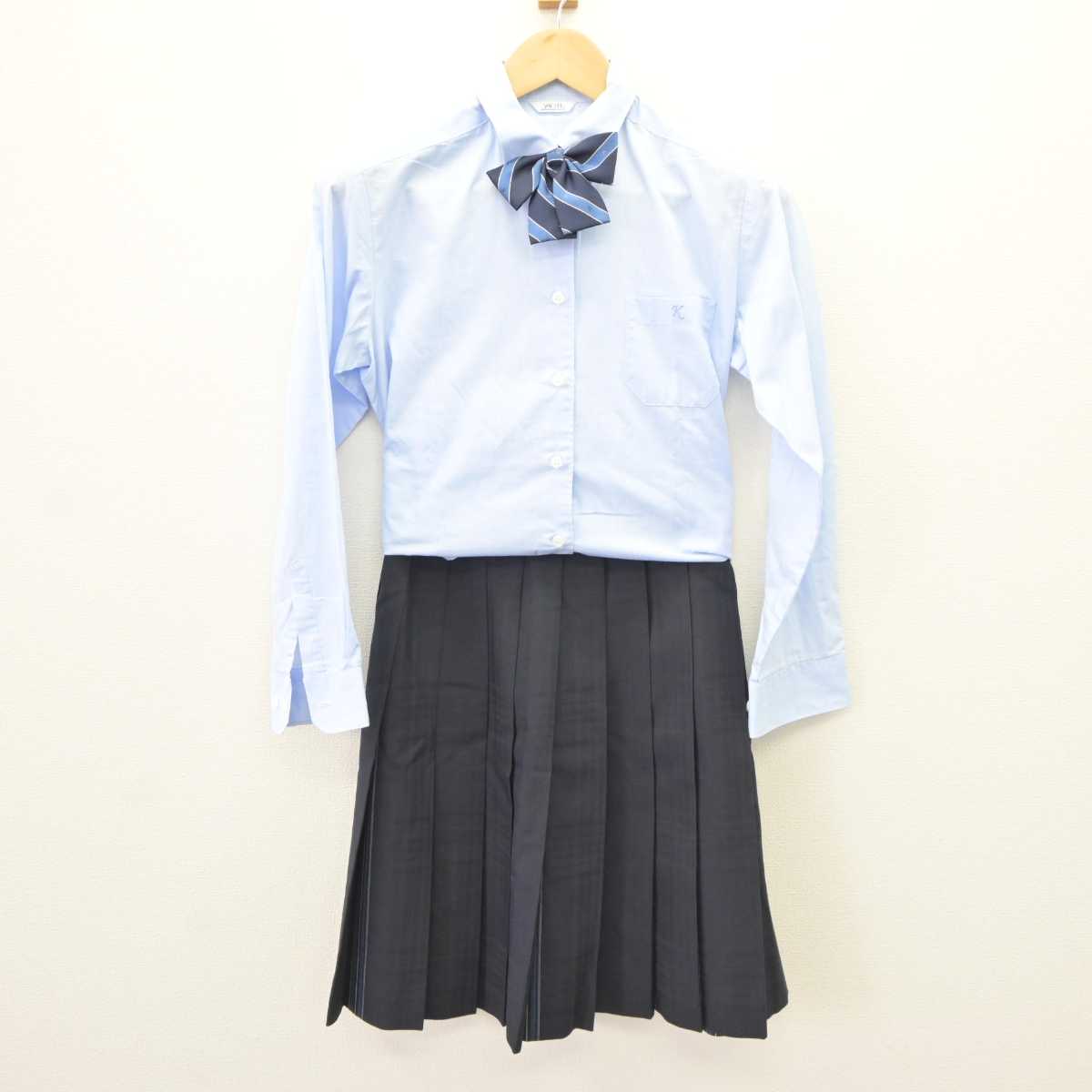 【中古】埼玉県 川口市立高等学校 女子制服 5点 (ブレザー・シャツ・スカート) sf065276