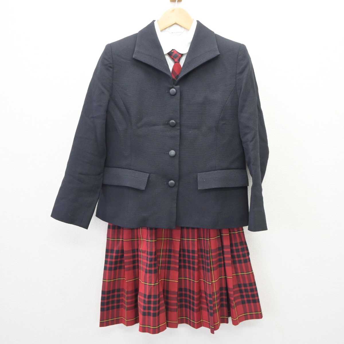 【中古】福島県 会津高等学校 女子制服 5点 (ブレザー・ニット・シャツ・スカート) sf065288