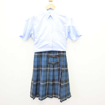 【中古】福島県 会津高等学校 女子制服 3点 (ニットベスト・シャツ・スカート) sf065289