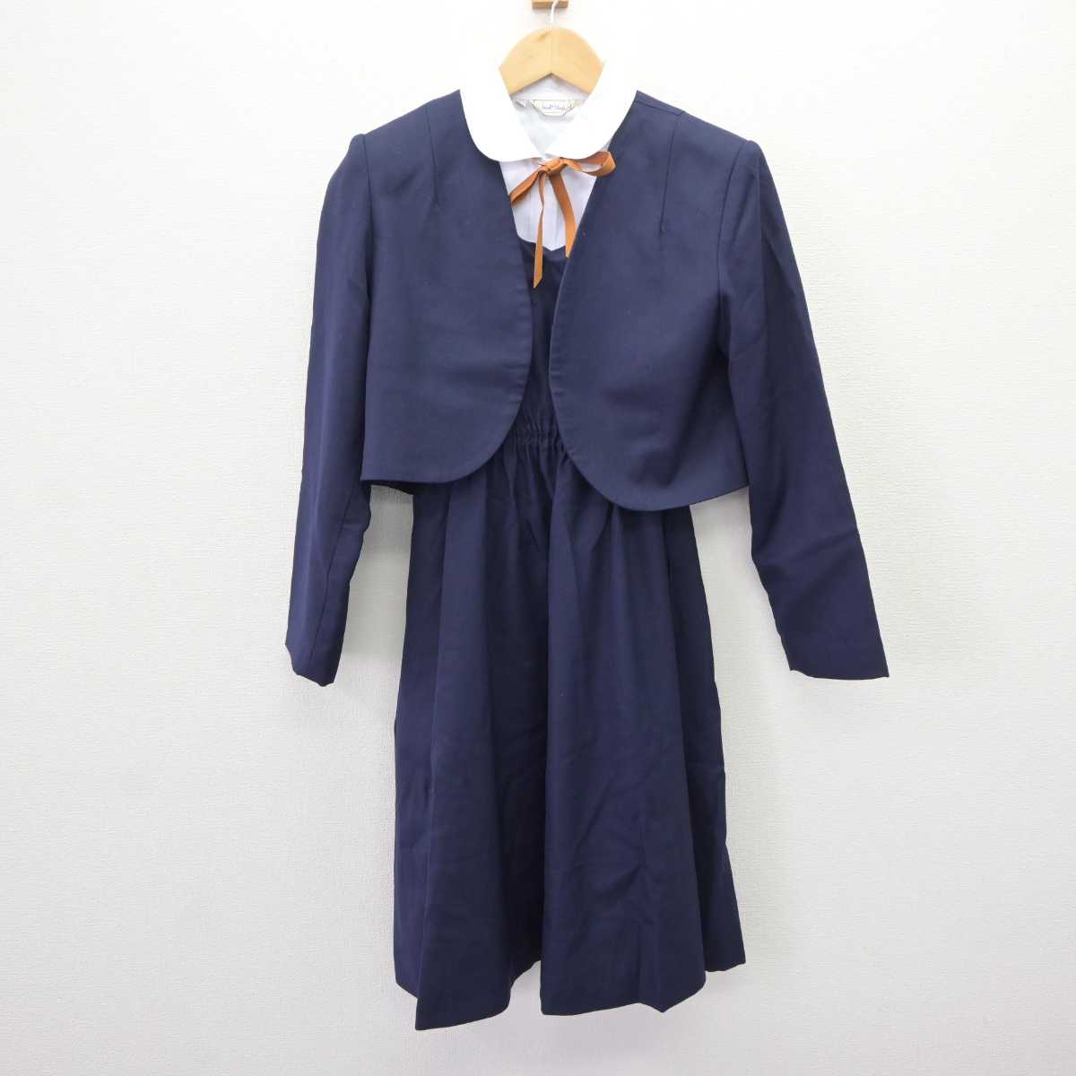 【中古】愛知県 聖霊中学校・聖霊高等学校 女子制服 4点 (ブレザー・シャツ・ジャンパースカート) sf065325