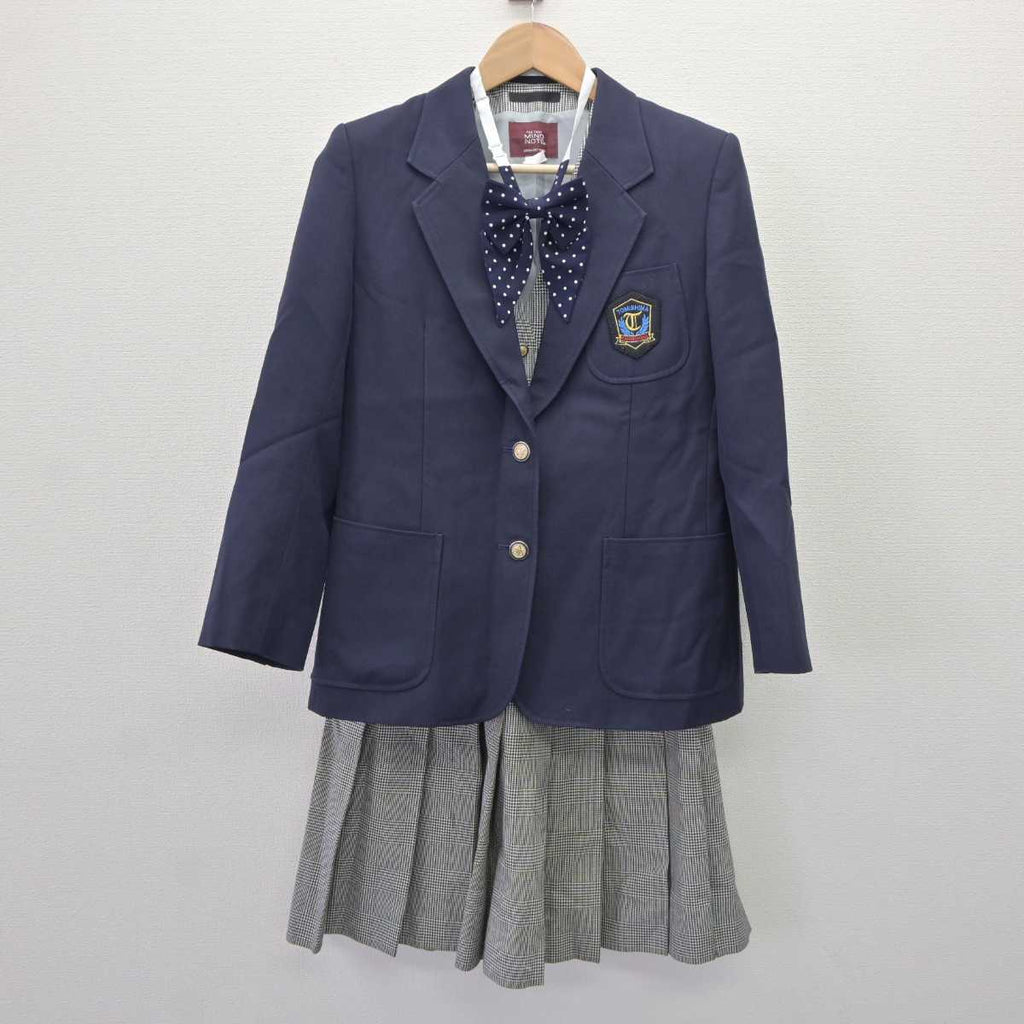 【中古】宮崎県 富島高等学校 女子制服 4点 (ブレザー・ベスト・スカート) sf065330