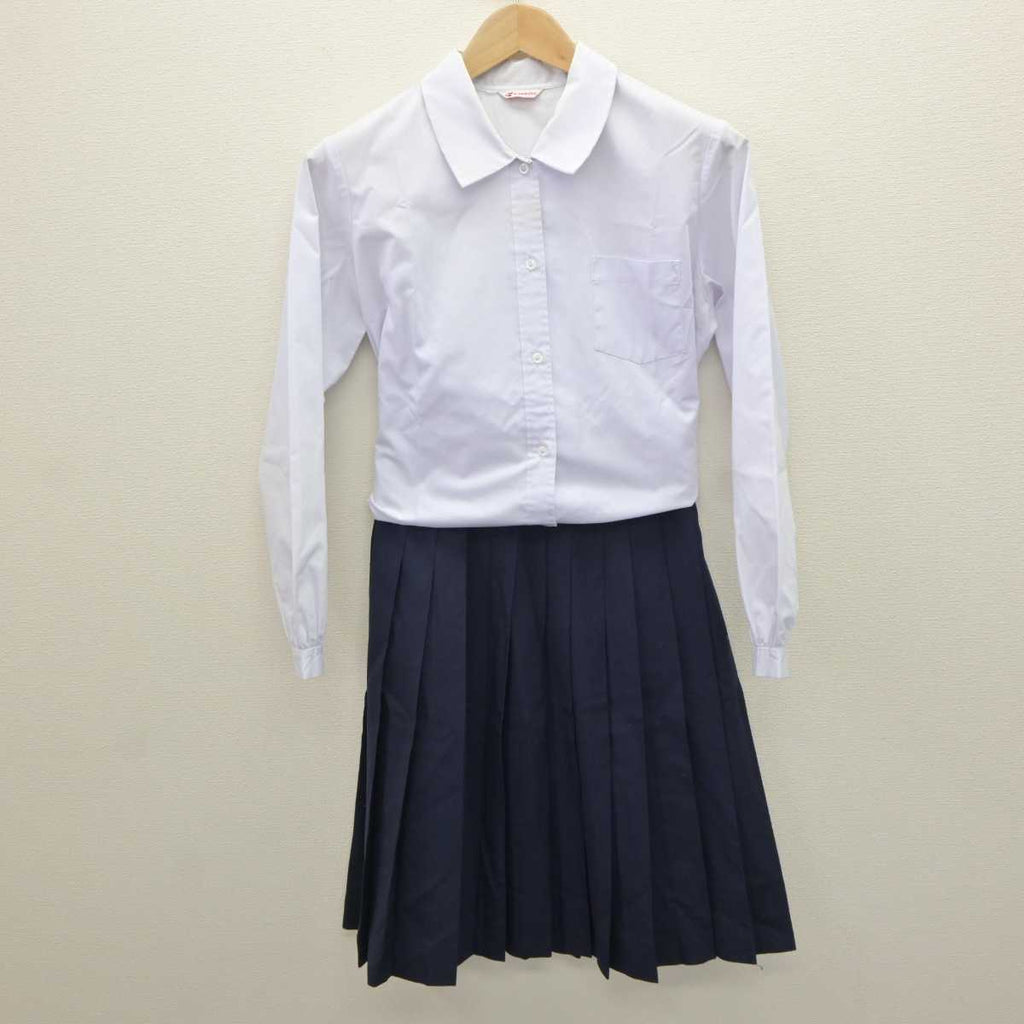 【中古】兵庫県 三木中学校 女子制服 2点 (シャツ・スカート) sf065359